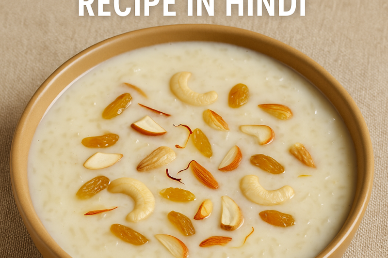chawal ki kheer recipe in hindi